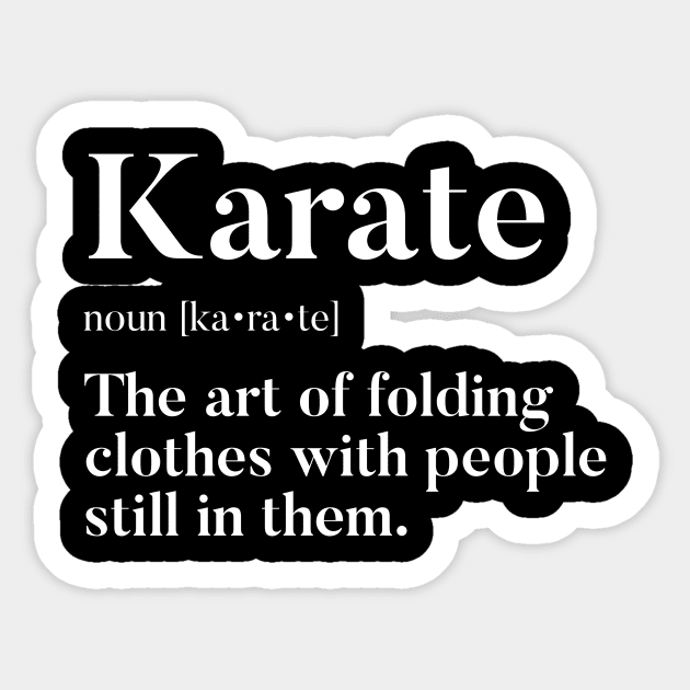 Karate - Fun Definition Sticker by agapimou